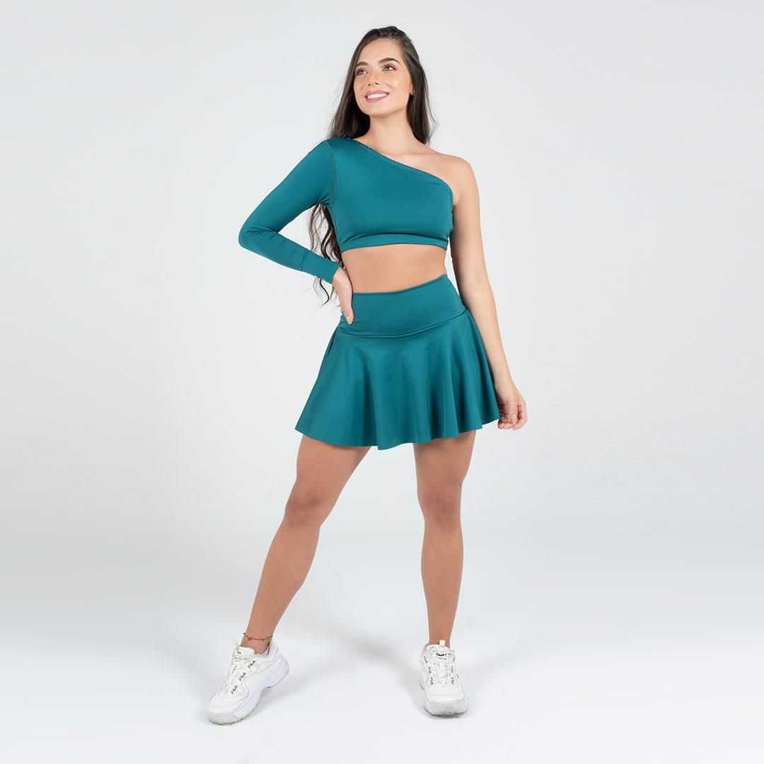 Sofia One Shoulder Skirt Set [Turqueza]