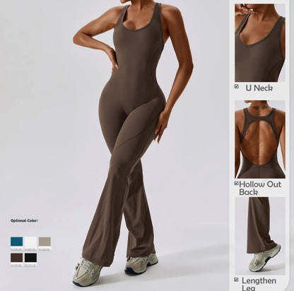 Anna Coffe Yoga Jumpsuit