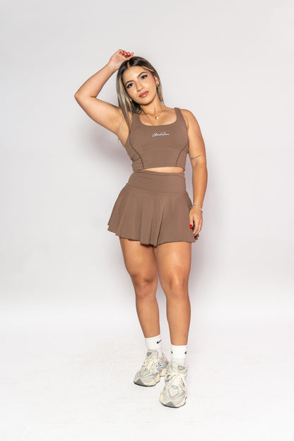 Nude Skirt Set