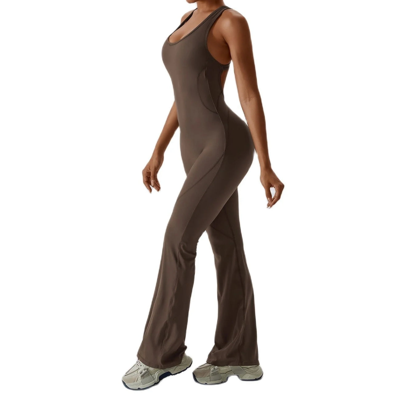 Anna Coffe Yoga Jumpsuit