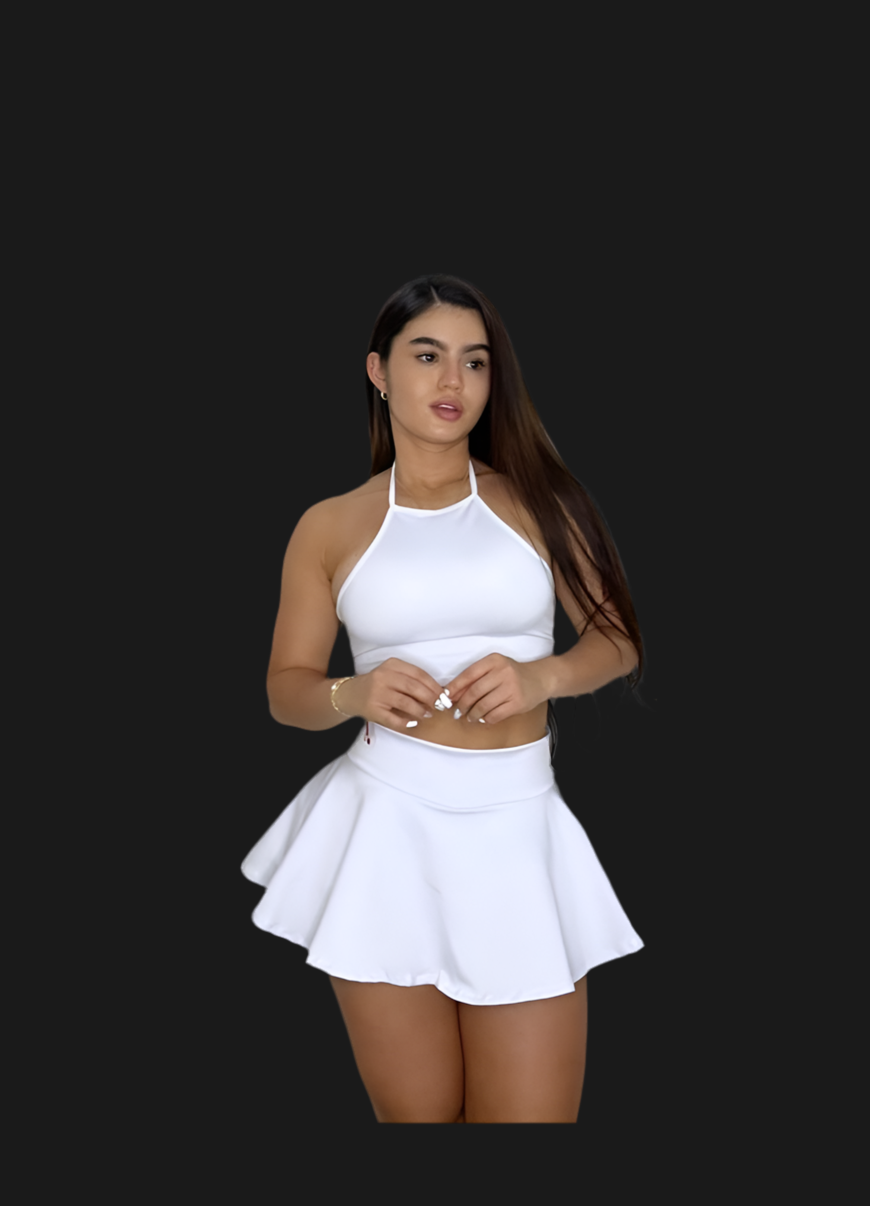 White Skirt Set